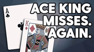 Image showing that Ace/King missed the flop.
