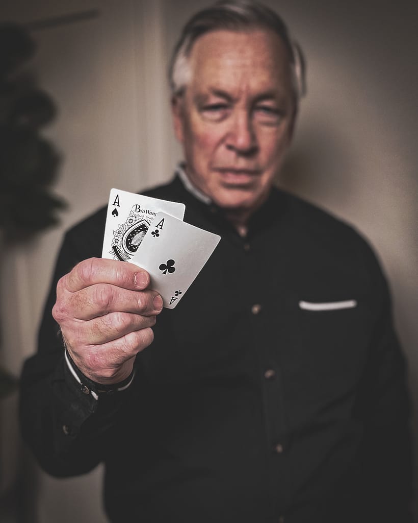 Author showing an over pair before the flop. 